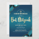 Search for teal bar bat mitzvah invitations Turquoise