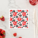 Search for floral print napkins Red