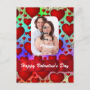 Search for red heart pattern postcards Romance