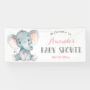 Search for elephant baby shower decoration banners It's a girl