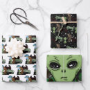 Search for big foot wrapping paper Alien