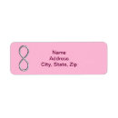 Search for pink and silver return address labels Bride