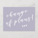 Search for due postcards Change of plans