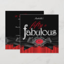 Search for red and black lace birthday invitations Girly