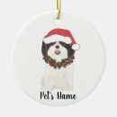 Search for shih tzu christmas tree decorations Santa