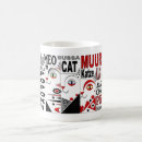 Search for red and white cat mugs Lady