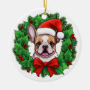 Search for french bulldog christmas tree decorations Illustration