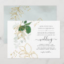 Search for gold leaves wedding invitations Eucalyptus