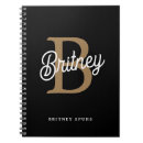 Search for name notebooks Black and gold