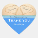 Search for beach heart wedding stickers Tropical