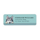 Search for siberian husky dog return address labels Puppy
