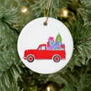 Search for pickup truck christmas tree decorations Red