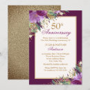 Search for purple anniversary invitations Glitter