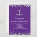 Search for purple and silver graduation invitations Elegant