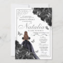Search for black silver quinceanera invitations Birthday