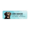 Search for black lab return address labels Cute