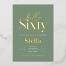 Search for green 60th birthday invitations Modern