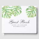 Search for tropical wedding guest books Greenery