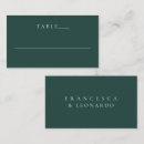 Search for emerald green place cards Elegant