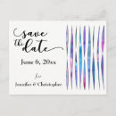 Search for purple and teal save the dates Couple