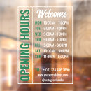 Search for store hours business window decals Modern