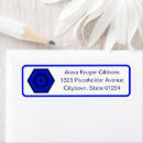 Search for hexagon return address labels Blue