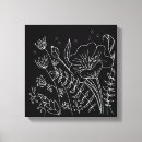 Search for black and white floral canvas prints Abstract