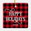 Search for checkered christmas tree decorations Family
