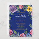 Search for blue gold 50th wedding anniversary invitations Watercolor flowers