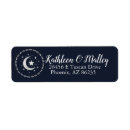 Search for moon and stars return address labels Starry night