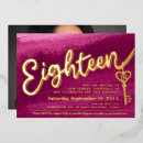 Search for red 18th birthday invitations Pink