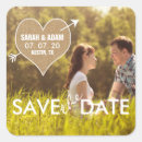 Search for burlap save the date stickers Heart