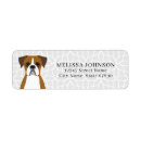 Search for brown white dog return address labels Modern