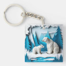 Search for winter snow scene key rings Wildlife