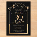 Search for black stars invitations Girly
