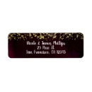 Search for maroon and gold return address labels Elegant
