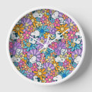 Search for flower pattern clocks Groovy