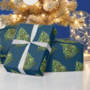 Search for vintage christmas tree wrapping paper Blue