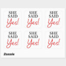 Search for she said yes stickers Engaged