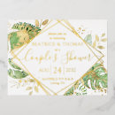 Search for gold couples shower invitations Tropical