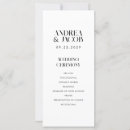 Search for order of service wedding programs Modern