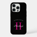 Search for pink and black iphone cases Initials