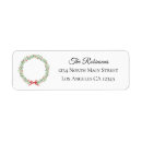 Search for winter wreath return address labels Elegant modern
