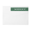 Search for green plaid return address labels Tartan