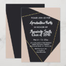 Search for pink black gold graduation invitations Elegant