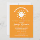Search for here comes the son baby shower invitations Typography