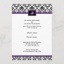 Search for purple damask monogram invitations Formal