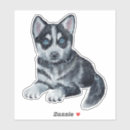 Search for cartoon puppy stickers Siberian husky