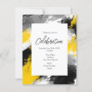 Search for black white yellow invitations Abstract