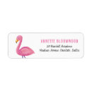 Search for pink bird return address labels Rose